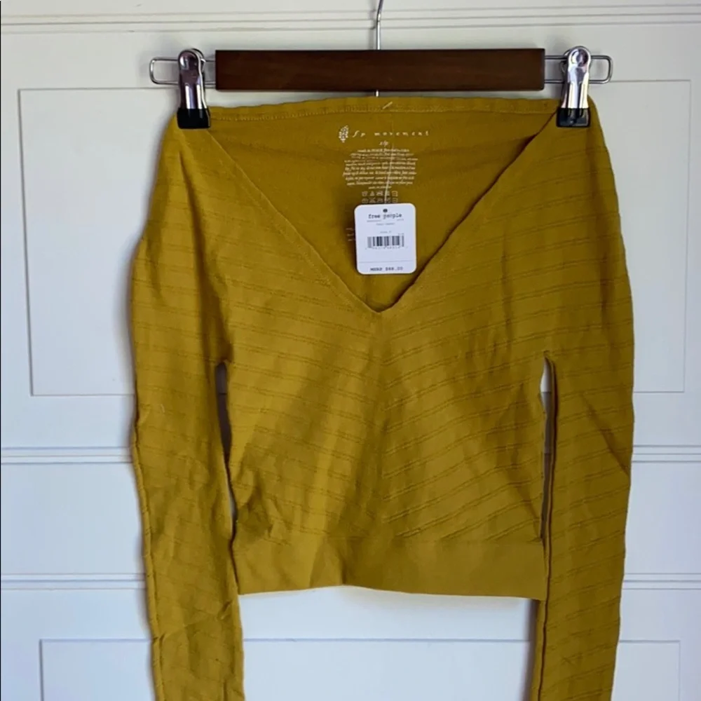 NWT Free People Gone Adrift Long Sleeve Crop Top S